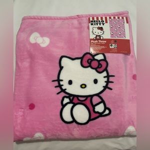 Hello kitty plush throw